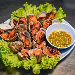 หอยแครงเผา-ลวก