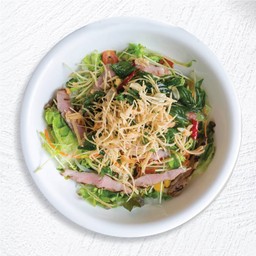 Crispy Herb Garden Salad and Sweet Basil Dressing