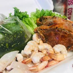 ทะเลลวกจิ้ม+น้ำจิ้มซีฟู้ด