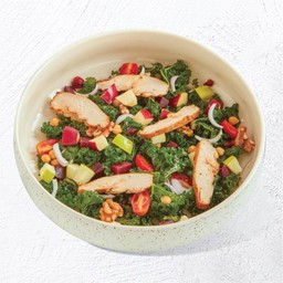 Kale salad with Grilled Chicken Breast and Truffle Dressing