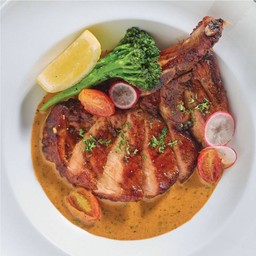 Pork Chop Steak with Homemade Butter Sauce