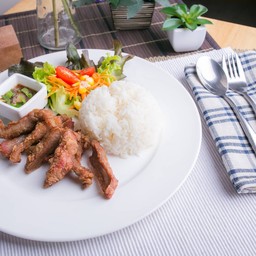 Grilled Pork Shoulder with Rice