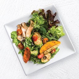 Rocket Salad with Grilled Mixed Vegetables