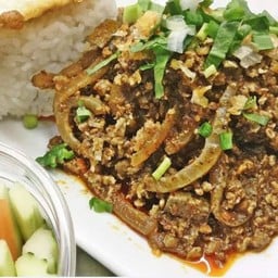 ลาบเหนือ+ข้าวไข่ดาว+น้ำแก้วยักษ์