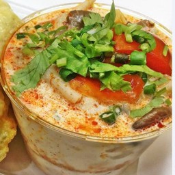 ต้มยำไก่+ข้าวไข่เจียว+น้ำแก้วยักษ์