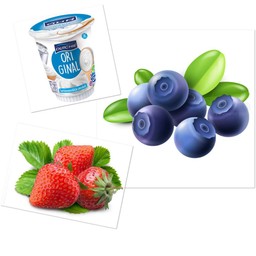 บลูเบอรี่+สตอเบอรี่+โยเกิร์ต