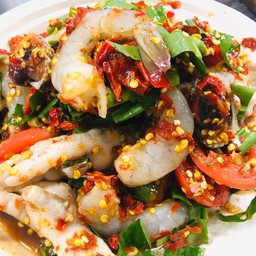 เหลากุ้งสด+ขาไก่