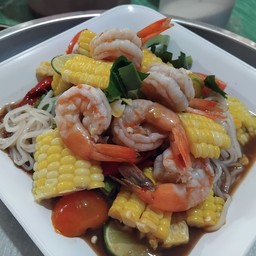 ตำเส้นเล็กข้าวโพดกุ้ง