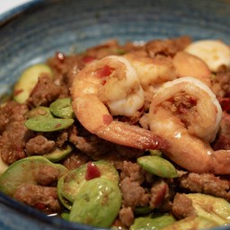 สะตอผัดกุ้งหมูสับ