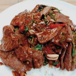 กะเพราตับวัวรสเด็ด