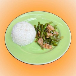 ข้าวพริกสดหมู