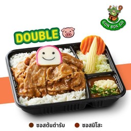 S9 GON BOX ข้าวดับเบิ้ลหมูสไลซ์ซอส BBQ