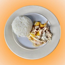 ข้าวหมูคลุกไข่