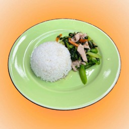 ข้าวคะน้าหมู