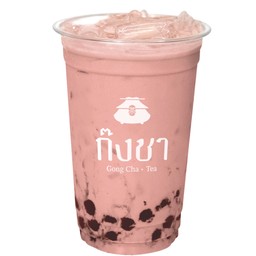 นมสดสตรอว์เบอร์รี่ไข่มุก