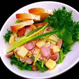 Tuna, Potato Salad with pickled Red Onions