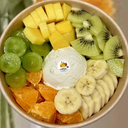 กรีกโยเกิร์ตรสออริจินอล 1 สคูป สามารถเลือกซื้อผลไม้เพิ่มได้