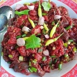 ส้มตำเลียสาก#ก้อยขมต้มแซ่บ