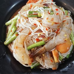 ตำซั่วกุ้งสด