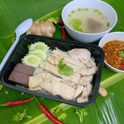 [อร่อยซ่ากับโค้ก] ข้าวมันไก่(สะโพก) +  โค้ก ออริจินัล (กระป๋อง)