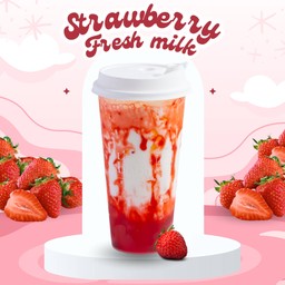 เย็น นมสดสตรอเบอรี่ SIZE M 🛵
