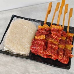 เนื้อโคขุน 7 ไม้ + ฟรีข้าวเหนียว 1 ห่อ