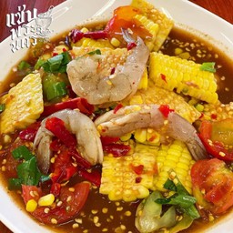 ตำข้าวโพดกุ้งสด