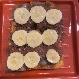 ปังปิ้ง กล้วยหอม+นมข้น + โอวันติน