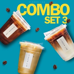 Combo Set 3 (กาแฟดำ1แก้ว กาแฟนม 2 แก้ว)