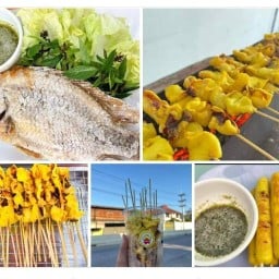 เฮียชัยปลาเผา&หมึกสดย่างหน้าธ.กสิกรไทยแม่ริม