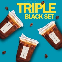 Triple Black Set (กาแฟดำ 3 แก้ว)