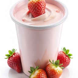 สตอเบอร์รี่นมสดโยเกิร์ตปั่น