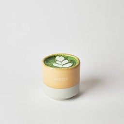 Hot matcha latte