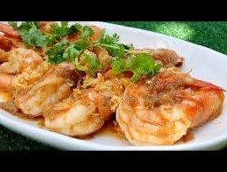 กุ้งทอดกระเทียมพริกไทย (กับข้าว)