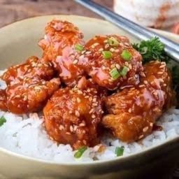 ข้าว น่องไก่สไปซี่ เซ็ต 3 ชิ้น.