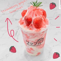 [เซตสุดฮิต] ปังปิ้ง เนย นม + สตรอเบอรี่โยเกิร์ตสมูทตี้
