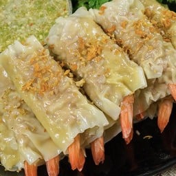 เกี๊ยวต้มกุ้ง+น้ำจิ้มซีฟู๊ด