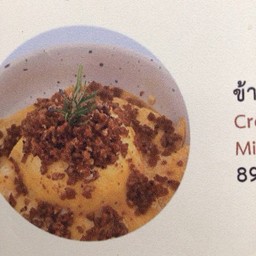 ข้าวไข่ข้นหมูสับผัดกระเทียม