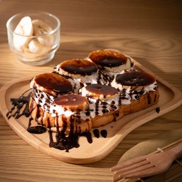 ปังปิ้งแผ่น-วิปครีมกล้วยช้อคโกแลต