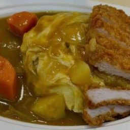 แกงกะหรี่ไข่ข้น+ไก่ทอด