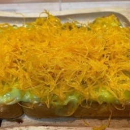 ปังปิ้งแผ่น-สังขยาใบเตยฝอยทอง