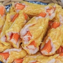 เกี๊ยวต้มปูอัด+น้ำจิ้มซีฟู๊ด