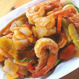 ผัดเปรียวหวานกุ้ง