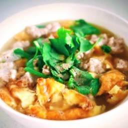 แกงจืดไข่น้ำ+กระหลำปลีผัดน้ำปลา+ข้าวสวย