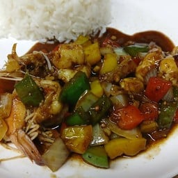 ข้าวกุ้ง  ผัดพริกไทยดำ