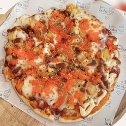 พิซซ่า แฮม ปูอัด ไส้กรอก + ไข่กุ้ง