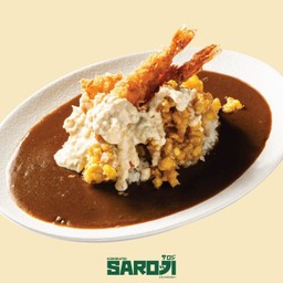 ข้าวแกงกะหรี่กุ้งทอดซาโรจิ