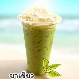 ชาเขียว (น้ำแข็งแก้ว+ชาเขียวใส่ถุง)