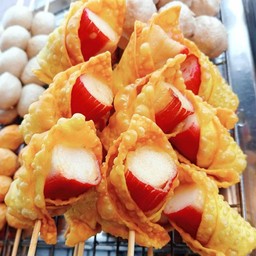 เกี๊ยวห่อปูอัดทอด