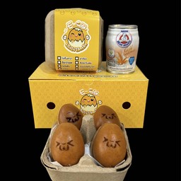 Snack box เอ จำนวน 10 กล่อง (เค้กไข่4+นมหมีไวท์มอลล์ 140 ml-ต่อกล่อง)
